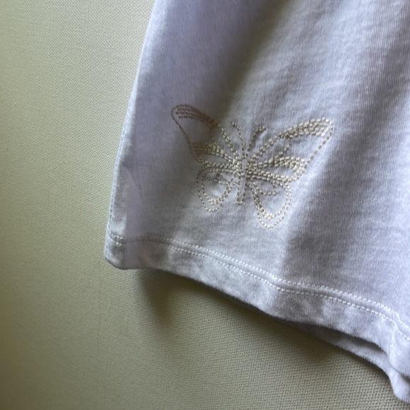 Johnny Was Women’s V-Neck White T-Shirt | Large - Picture 6 of 9